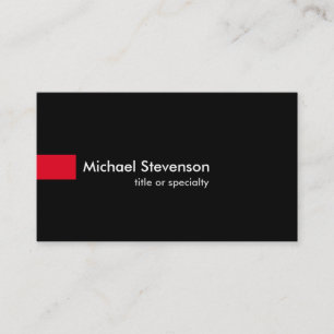 Black Red Modern Unique Consultant Business Card