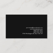 Black Red Modern Unique Consultant Business Card (Back)