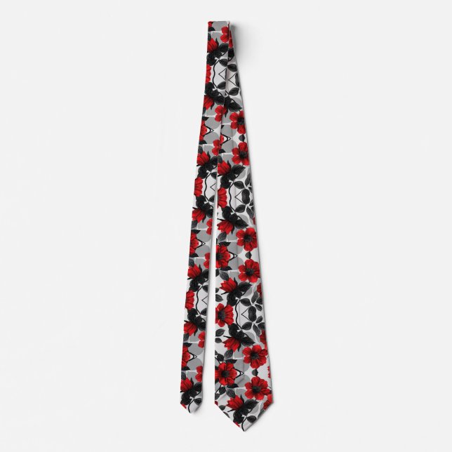 Black & Red Neck Tie (Back)