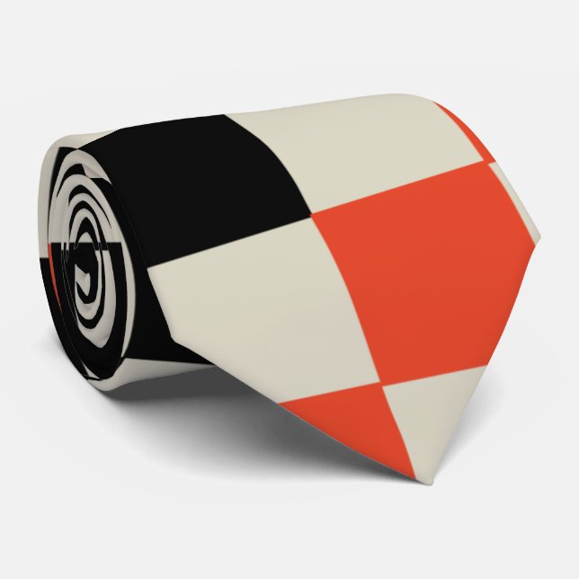 Black & Red    Neck Tie (Rolled)