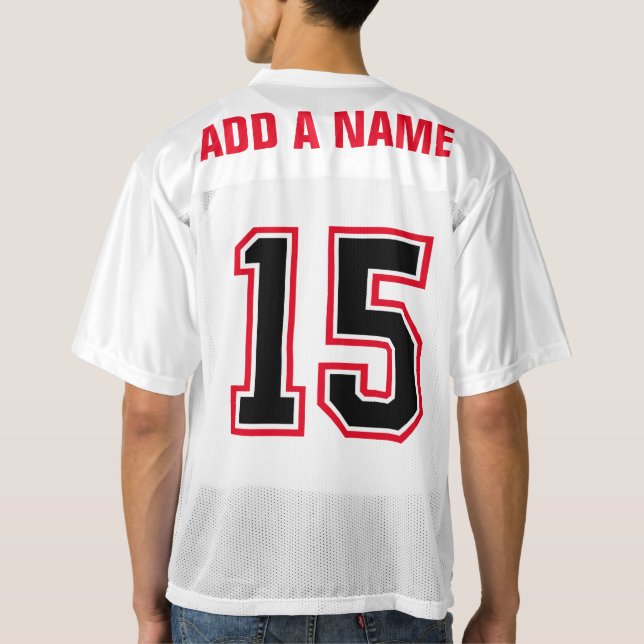 Black-Red Number 15 men's football jersey (Back)