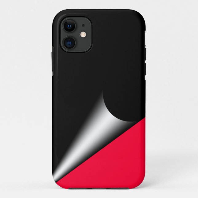 Black Red Page Curl Case-Mate Case (Back)