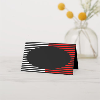 Black & Red Party Place Cards