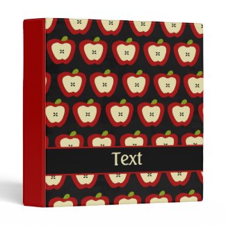 Black Red Personalized Teacher School Binder