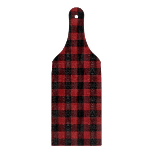 Black  Red Plaid Checked _ Cutting Board