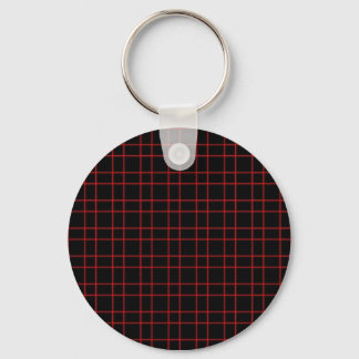 Black Red Plaid Keychain