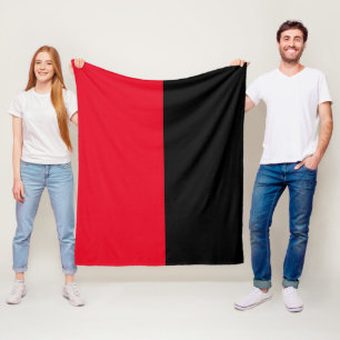 Black & Red Plain Simple Colors Blanket
