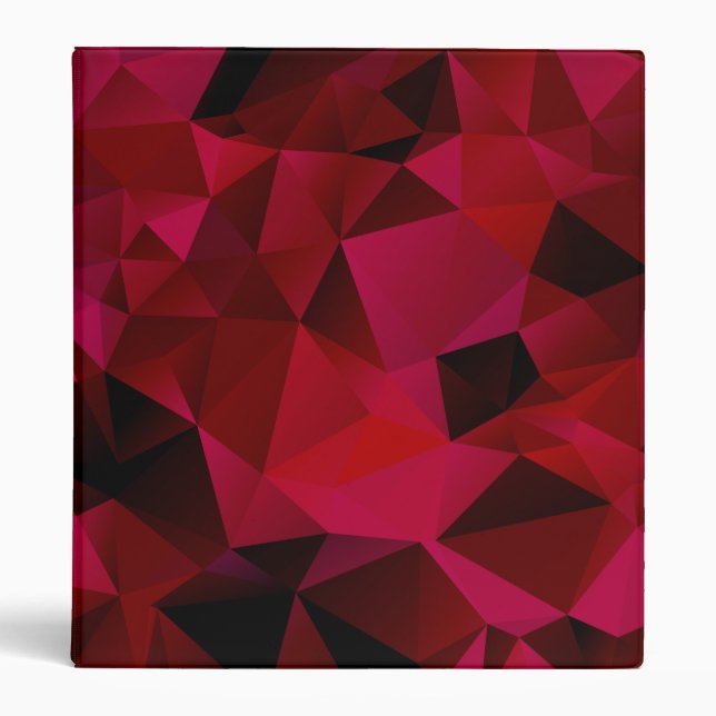 Black red, polygonal 3 ring binder (Front)