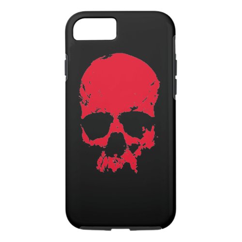 Black  Red Pop Art Skull iPhone 87 Case