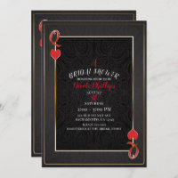 Black & Red Queen of Hearts Bridal Shower