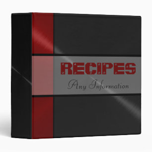 Black Red Shiny Stainless Steel Metal 2 3 Ring Binder