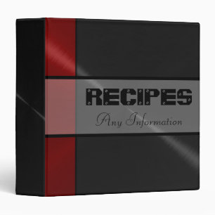 Black Red Shiny Stainless Steel Metal Binder