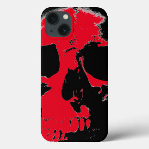 Black & Red Skull iPhone 13 Case