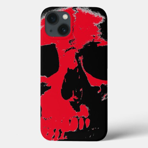 Black  Red Skull iPhone 13 Case