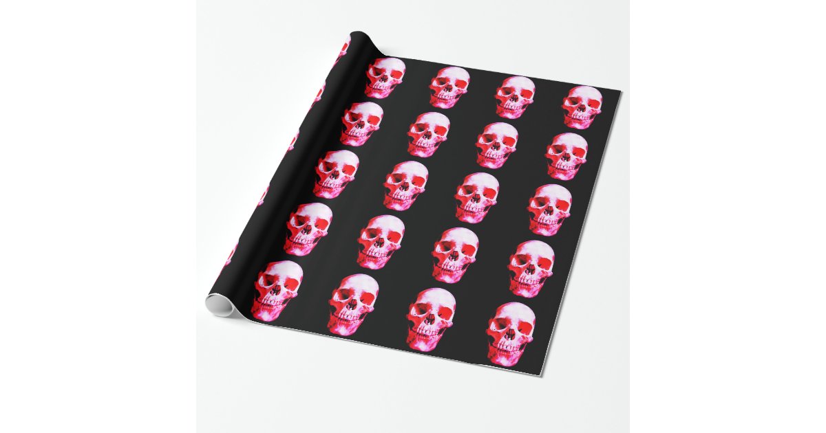 Skull Christmas Wrapping Paper 