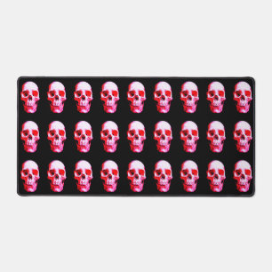 Black & Red Skull Desk Mat