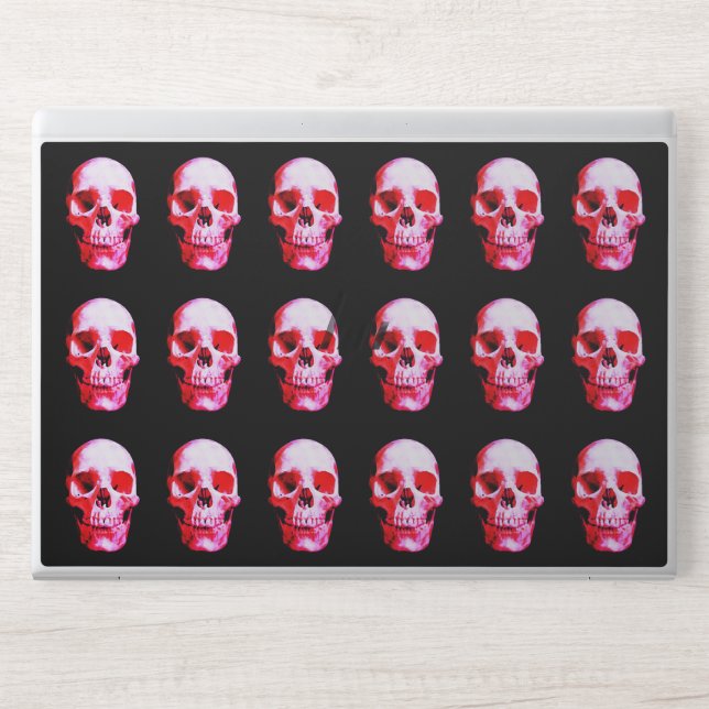 Black & Red Skull  HP Laptop Skin (Front)