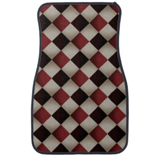 Black Red Sport Car Floor Mat