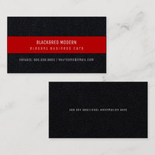 black&red stripe modern elegant pro business card
