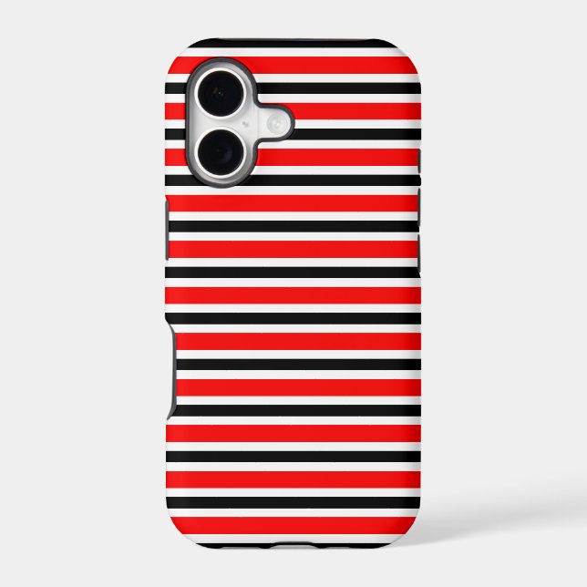 Black & Red Stripes Iphone Case (Back)