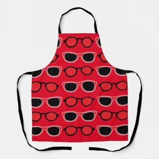 Black Red Sunglasses Pattern