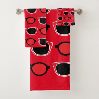 Black Red Sunglasses Pattern