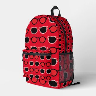 Black Red Sunglasses Pattern