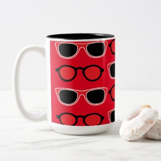 Black Red Sunglasses Pattern