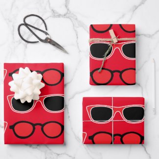 Black Red Sunglasses Pattern