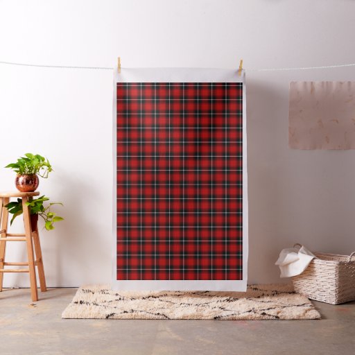 Black Red Tartan Plaid Pattern Fabric