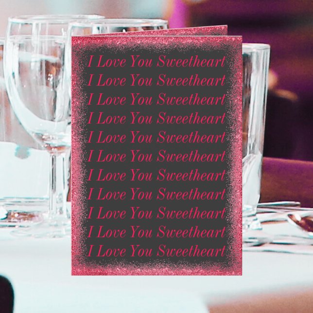 Black Red Typography Stylish Modern Valentines Day Card (Creator Uploaded)