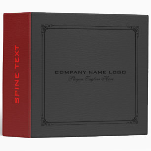 Black & Red Vintage Leather Binder