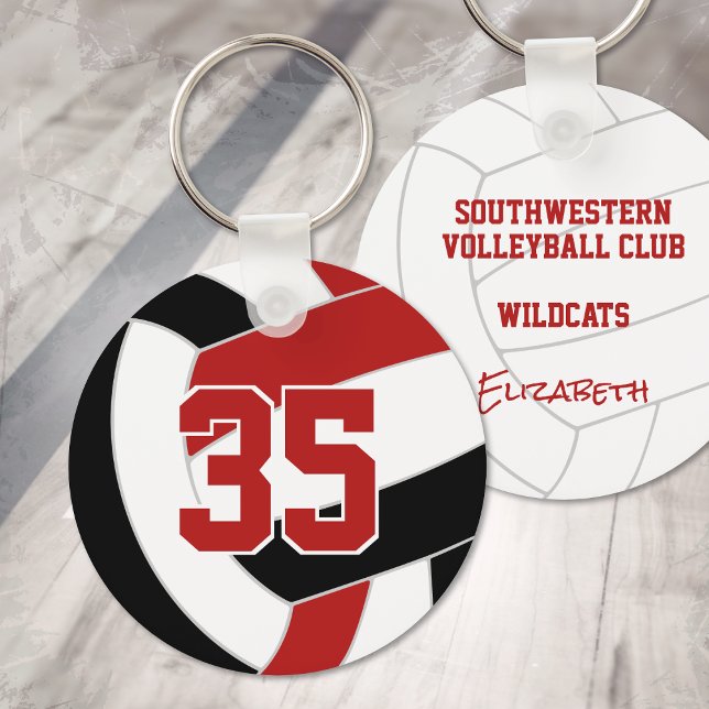 black red volleyball buy single or bulk orders keychain (Creator Uploaded)