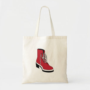 Black Red Western Boots Tote Bag