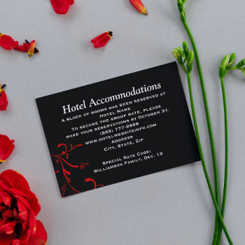 Black  Red  White Accommodation Insert Cards by RiverJude at Zazzle