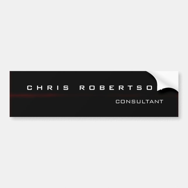 Black Red White Attractive Charming Bumper Sticker (Front)
