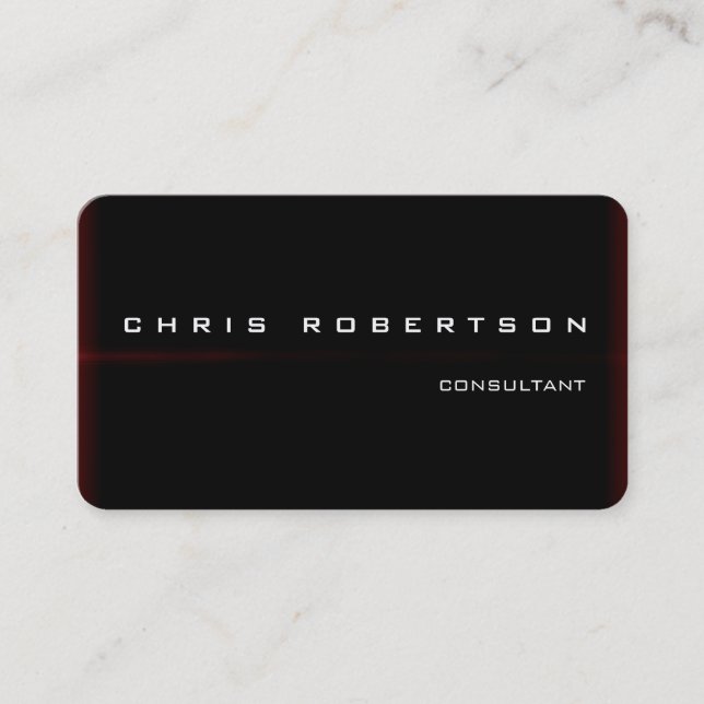 Black Red White Attractive Charming Business Card (Front)