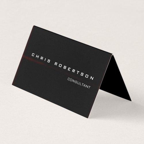 Black Red White Attractive Charming Business Card
