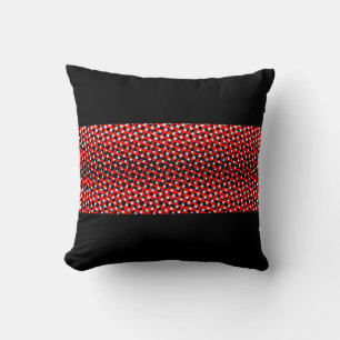 Black Red White Classy Throw Pillow