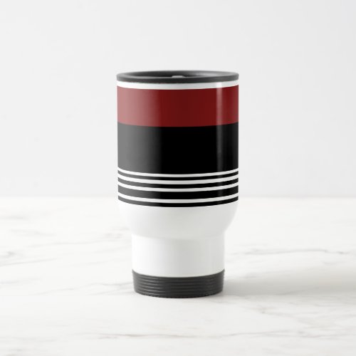 Black Red WhiteCoffeeTravel Mug