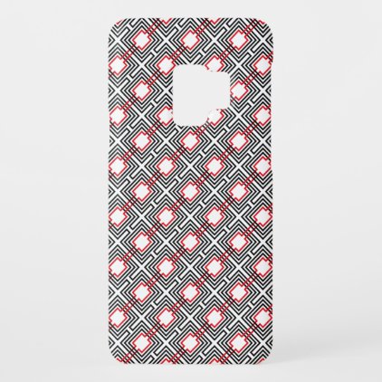 Black Red &amp; White Geometric Case-Mate Samsung Galaxy S9 Case