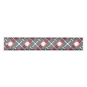 Black Red & White Geometric Ruler