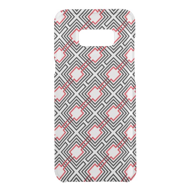 Black Red & White Geometric Uncommon Samsung Galaxy Case (Back)