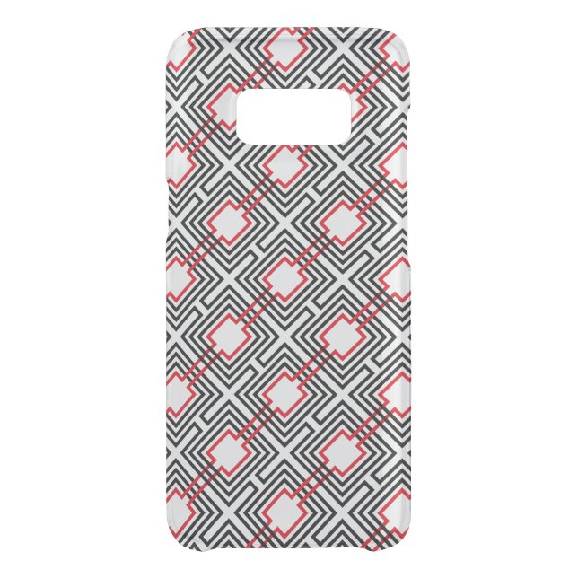 Black Red & White Geometric Uncommon Samsung Galaxy Case (Back)