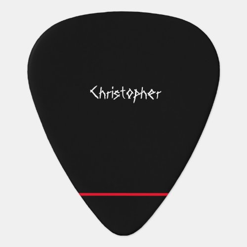 Black Red White Heavy Metal Guitar Pick