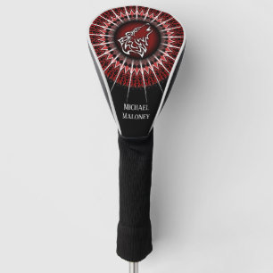 Black Red Wolf Animal Manly Golf Head Cover