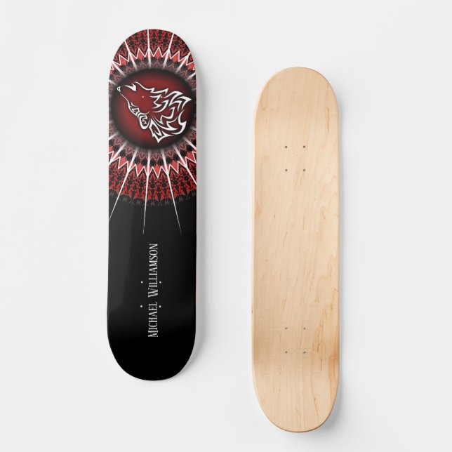 Skateboard Deck Monogram Red