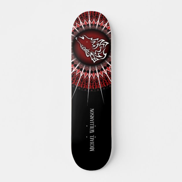 Skateboard deck clearance monogram red