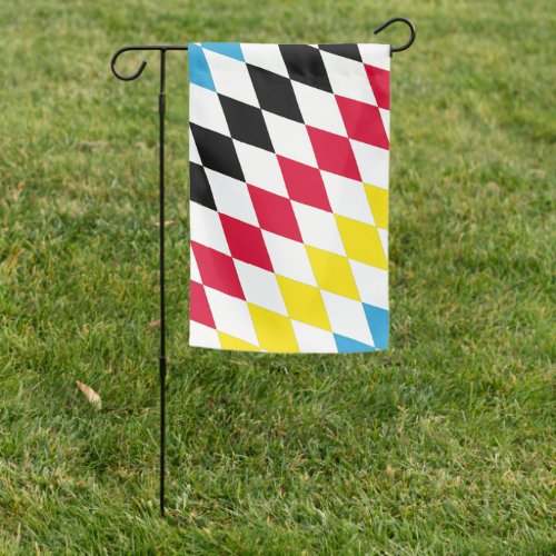 Black Red Yellow Blue Bavaria Diamond Flag Pattern