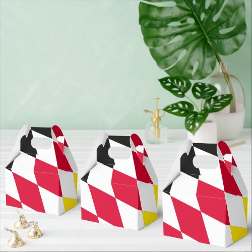 Black Red Yellow Blue Bavaria Diamond Flag Pattern Favor Boxes